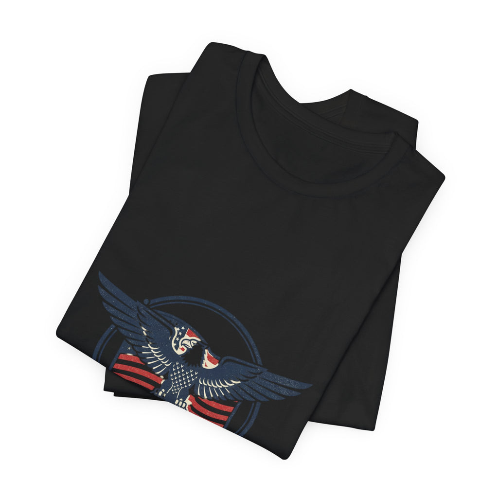 Patriotic Eagle Logo Tee | vintage Americana, retro diner shirt