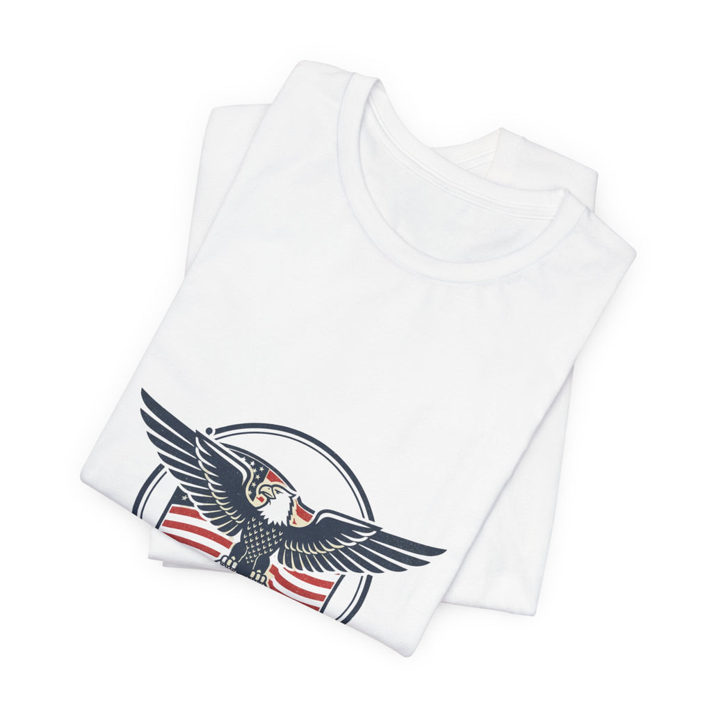 Patriotic Eagle Logo Tee | vintage Americana, retro diner shirt