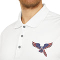Patriotic Eagle Polo Shirt — American Flag Eagle Chest Embroidery